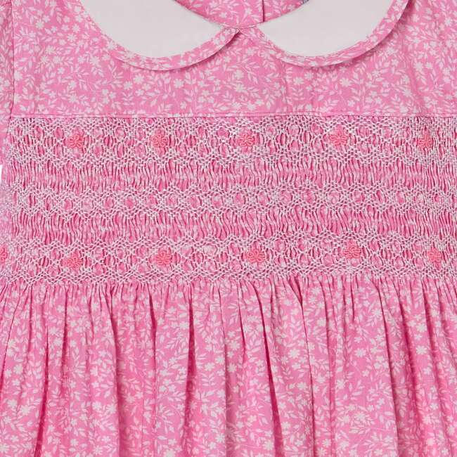 Hand-Smocked Girls Dress Esme, Pink - Dresses - 3