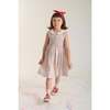 Hand-Smocked Girls Dress Fiona, Peach, Floral - Dresses - 2 - thumbnail