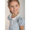 Hand-Smocked Girls Dress Avis, Blue Bird Print - Dresses - 3 - thumbnail