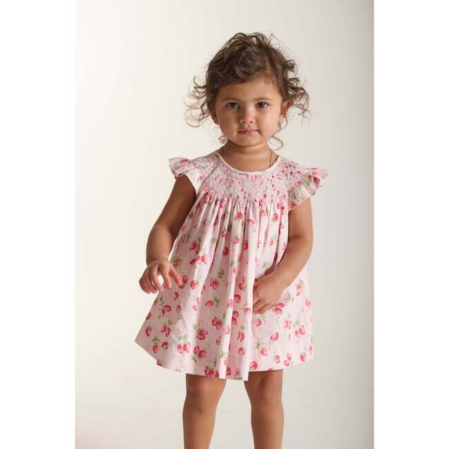 Hand-Smocked Baby Dress Fresa, Strawberry Print