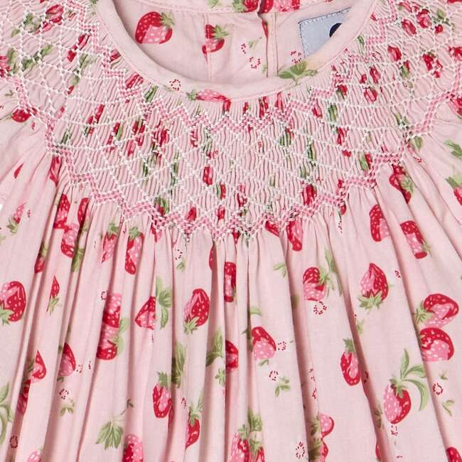 Hand-Smocked Baby Dress Fresa, Strawberry Print - Dresses - 3