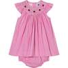Hand-Smocked Baby Dress Bebe, Pink Pinstripe - Dresses - 1 - thumbnail