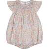 Hand-Smocked Babay Romper Delphine, Floral - Rompers - 1 - thumbnail