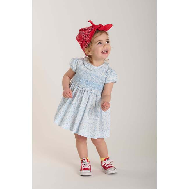 Hand-Smocked Baby Dress Chiara, White