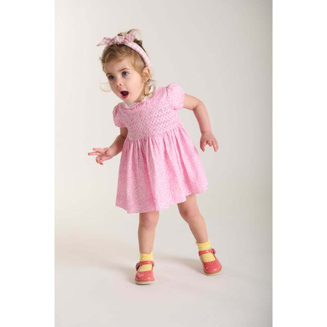 Hand-Smocked Baby Dress Erica, Pink