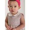 Hand-Smocked Baby Dress Flora, Peach, Floral - Dresses - 3