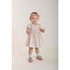 Hand-Smocked Baby Dress  Linnea, White, Floral - Dresses - 2
