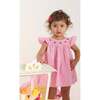 Hand-Smocked Baby Dress Bebe, Pink Pinstripe - Dresses - 2