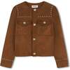 ZADIG & VOLTAIRE Faux Suede Cowgirl Jacket - Nuthatch - Jackets - 1 - thumbnail