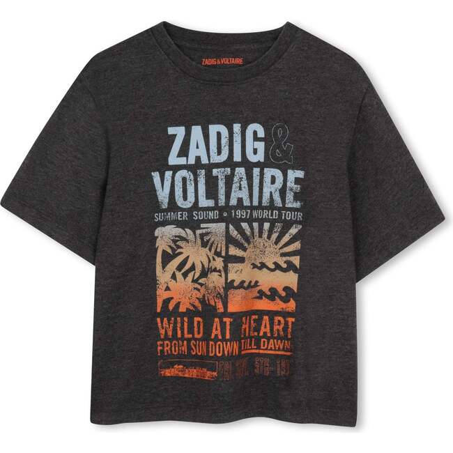 ZADIG & VOLTAIRE Wild at Heart Burnout T-Shirt - Black