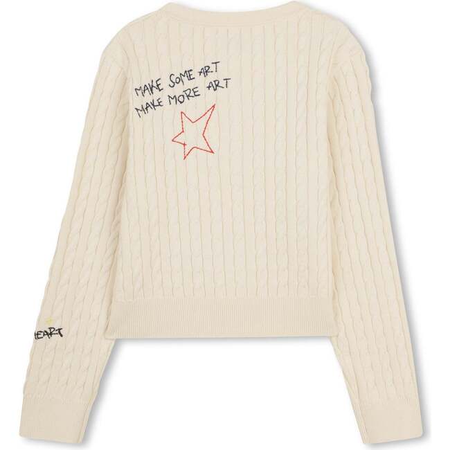 ZADIG & VOLTAIRE Embroidered Soft Cardigan - Off White