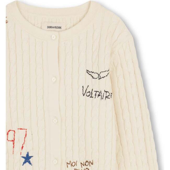 ZADIG & VOLTAIRE Embroidered Soft Cardigan - Off White - Cardigans - 3