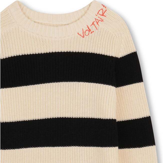 ZADIG & VOLTAIRE Striped Pullover - Off White / Black - Sweaters - 3
