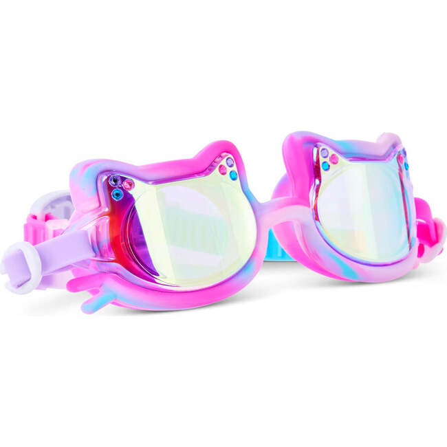 Tie-Dye Tabby Kids’ Swim Goggles, Purrberry Bliss - Swim Goggles - 3