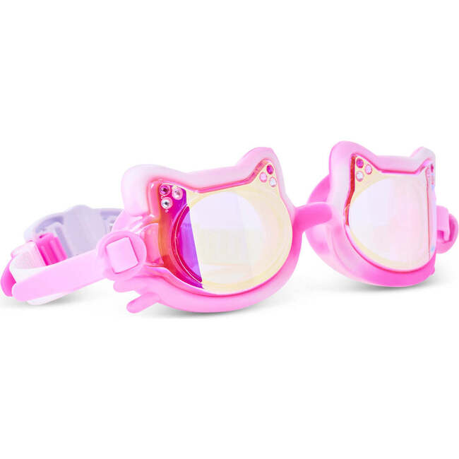 Tie-Dye Tabby Kids’ Swim Goggles, Pawberry Milk - Swim Goggles - 3