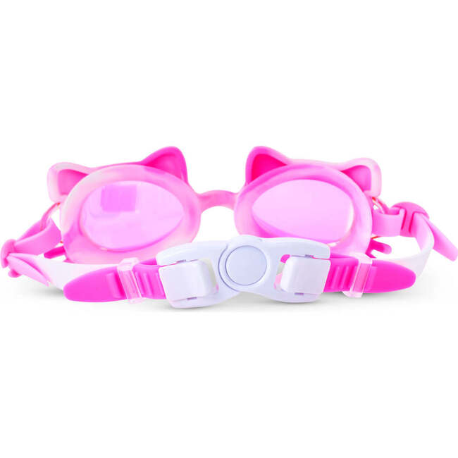 Tie-Dye Tabby Kids’ Swim Goggles, Pawberry Milk - Swim Goggles - 4