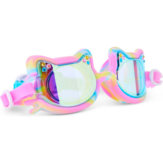 Tie-Dye Tabby Kids’ Swim Goggles, Meowberry Breeze - Swim Goggles - 5