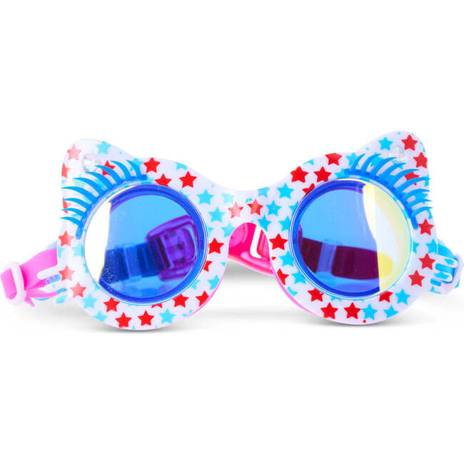 Savvy Cat Special Edition Kids' Swim Goggles, Purrfectly Patriotic