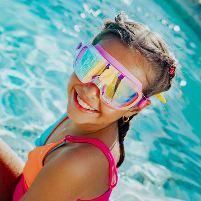 Hologlow Swim Goggles, Bubblegum Beam,