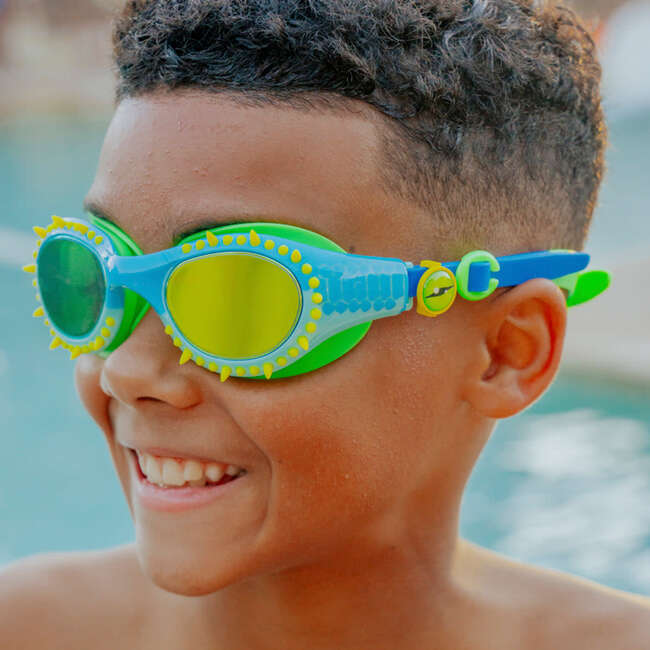 Jurassic Dive Kids’ Swim Goggles, Stego Splash Green