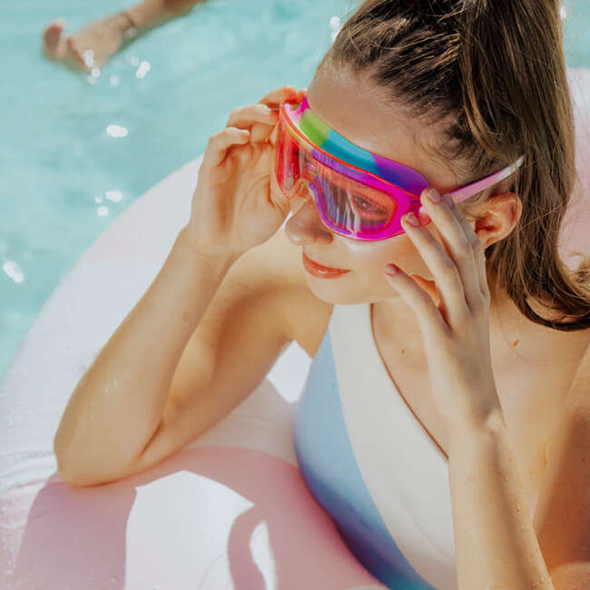 Hologlow Swim Goggles, Pixel Pink
