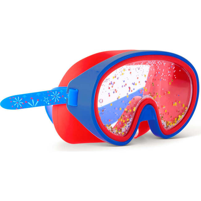 Fireworks Special Edition Kids' Swim Mask, Bursting Blue
