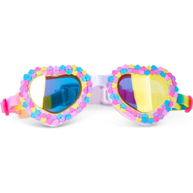 Color Me Smitten Kids’ Swim Goggles, Rainbow Crush