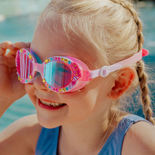 Candy Carnival Kids’ Swim Goggles, Circus Swirl