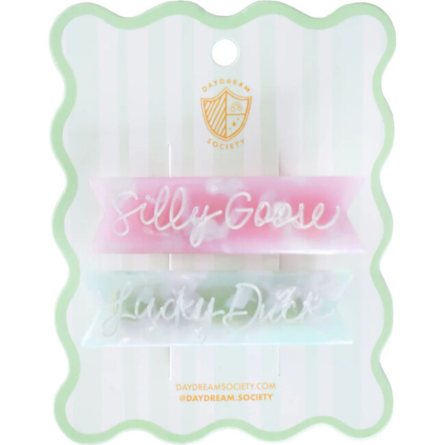 Silly Goose Acetate Hair Clip Set