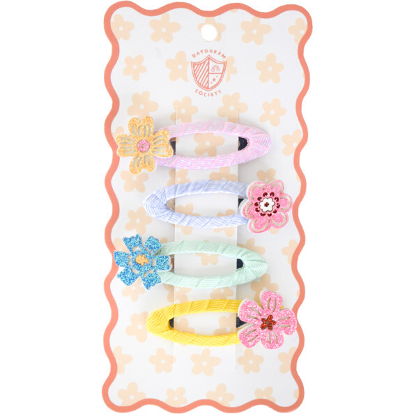 Bunnies In The Garden Flower Hair Clip Set