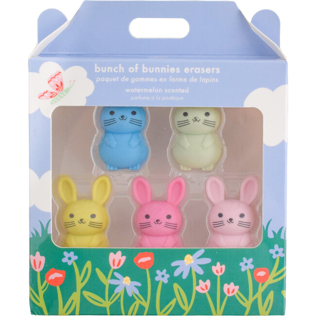 Bunnies Eraser Set Featuring a Pink Bunny