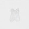 Manon Baby Romper, White Flower Embroidery - Rompers - 1 - thumbnail