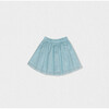 Philo Girl Skirt , Aqua Tulle - Skirts - 1 - thumbnail