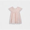 Flora Girl Dress , Pink Flower Embroidery - Dresses - 1 - thumbnail