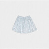 Philo Girl Skirt , Flowery Aqua Blue - Skirts - 2