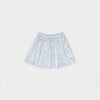 Philo Baby Skirt, Flowery Aqua Blue - Skirts - 2 - thumbnail