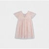 Flora Girl Dress , Pink Flower Embroidery - Dresses - 2 - thumbnail