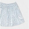 Philo Baby Skirt, Flowery Aqua Blue - Skirts - 3 - thumbnail