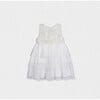 Flavie Girl Dress , Off-White Organza - Dresses - 1 - thumbnail