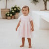 Flora Baby Dress , Pink Flower Embroidery - Dresses - 3 - thumbnail