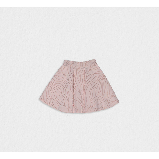 Felicia Girl Skirt , Pink Wavy Glitter