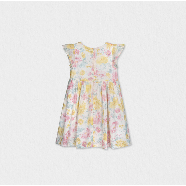 Eugenie Baby Dress Sleeveless, Yellow Pink Lagoon