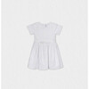 Eryna Baby Dress Short Sleeve, White Grape Embroidery - Dresses - 1 - thumbnail