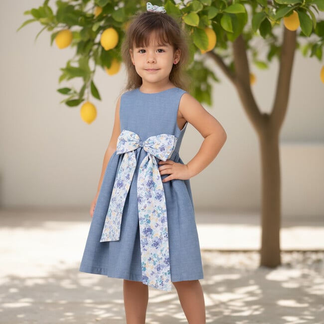 Etoile Girl Dress Sleeveless, Denim Fluid - Dresses - 3