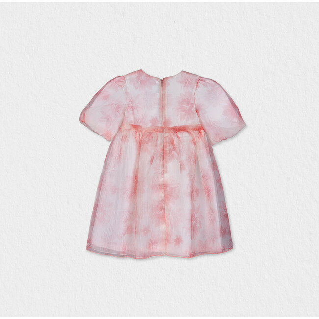 Esperanza Baby Dress Short sleeve, Pink Flower Organza