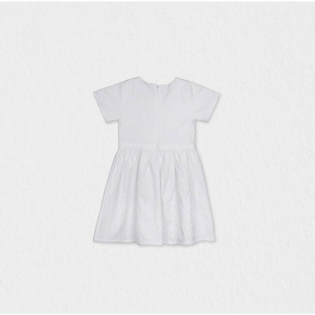 Eryna Baby Dress Short Sleeve, White Grape Embroidery