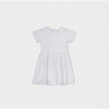Eryna Baby Dress Short Sleeve, White Grape Embroidery - Dresses - 2
