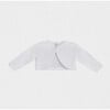 Enya Baby Bolero, White Grape Embroidery - Cardigans - 1 - thumbnail