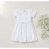 Eryna Baby Dress Short Sleeve, White Grape Embroidery - Dresses - 3