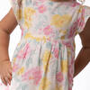 Eugenie Girl Dress Sleeveless, Yellow Pink Lagoon - Dresses - 4